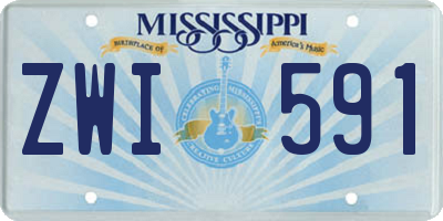 MS license plate ZWI591
