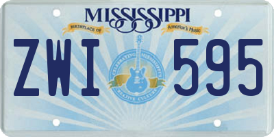 MS license plate ZWI595