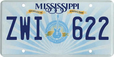 MS license plate ZWI622