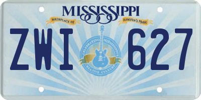 MS license plate ZWI627