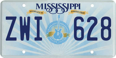 MS license plate ZWI628
