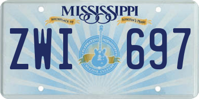 MS license plate ZWI697