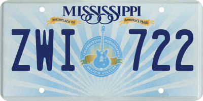 MS license plate ZWI722