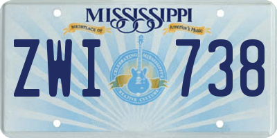 MS license plate ZWI738