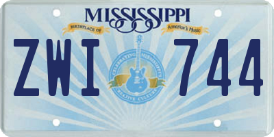 MS license plate ZWI744