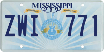 MS license plate ZWI771
