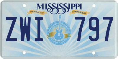 MS license plate ZWI797