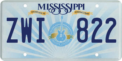MS license plate ZWI822