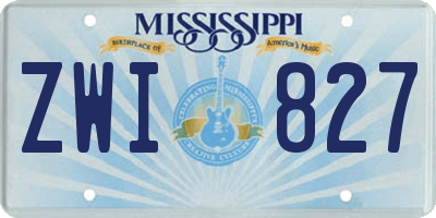MS license plate ZWI827