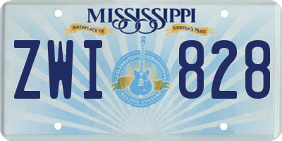 MS license plate ZWI828