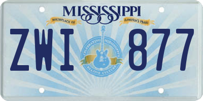 MS license plate ZWI877