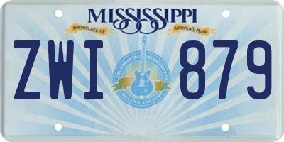 MS license plate ZWI879