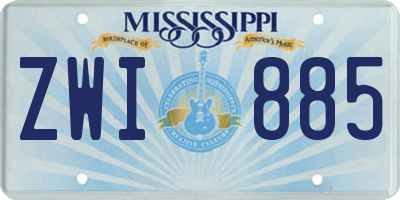 MS license plate ZWI885