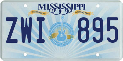 MS license plate ZWI895