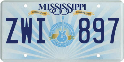 MS license plate ZWI897