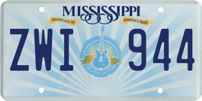 MS license plate ZWI944