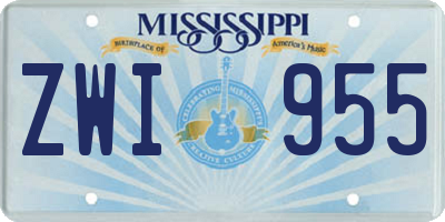 MS license plate ZWI955