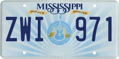 MS license plate ZWI971