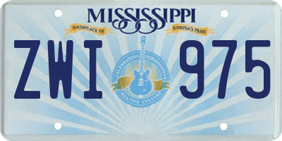 MS license plate ZWI975