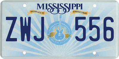 MS license plate ZWJ556