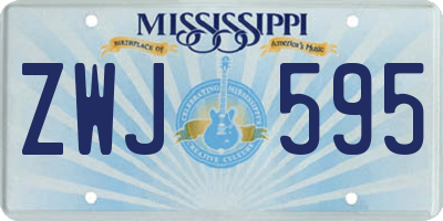 MS license plate ZWJ595