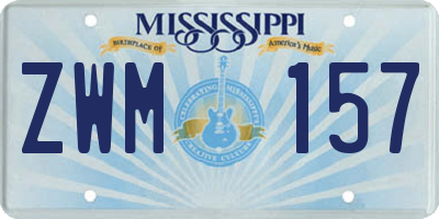 MS license plate ZWM157