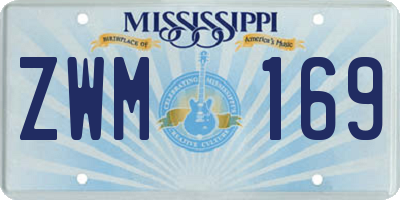 MS license plate ZWM169