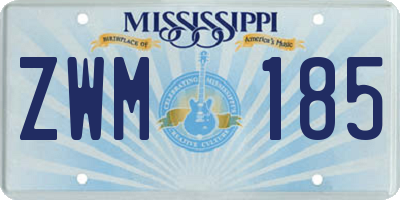 MS license plate ZWM185