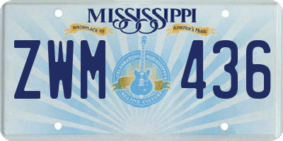 MS license plate ZWM436