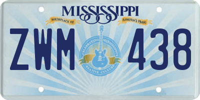 MS license plate ZWM438