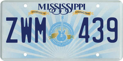 MS license plate ZWM439