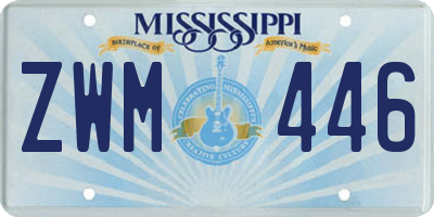 MS license plate ZWM446