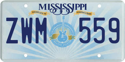 MS license plate ZWM559