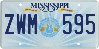 MS license plate ZWM595