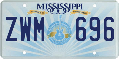 MS license plate ZWM696