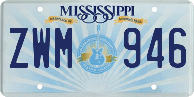 MS license plate ZWM946