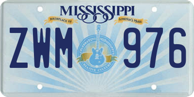 MS license plate ZWM976