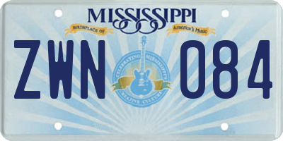 MS license plate ZWN084