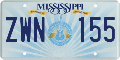 MS license plate ZWN155