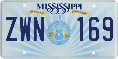 MS license plate ZWN169