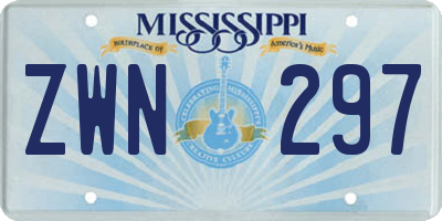 MS license plate ZWN297