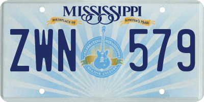 MS license plate ZWN579