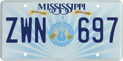 MS license plate ZWN697