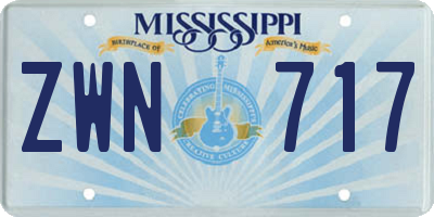MS license plate ZWN717