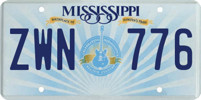 MS license plate ZWN776