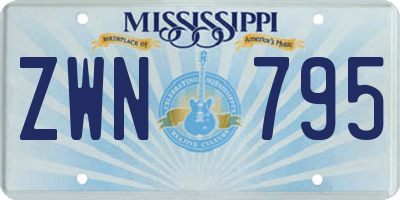 MS license plate ZWN795