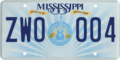 MS license plate ZWO004