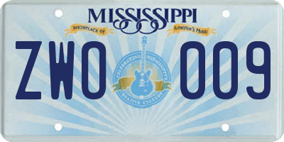MS license plate ZWO009