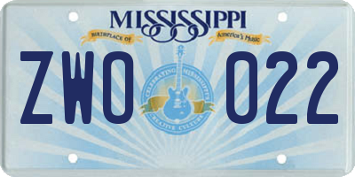 MS license plate ZWO022