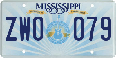 MS license plate ZWO079